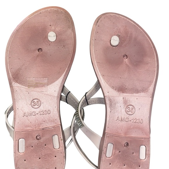 Chatties Pink Jelly Glam crystal / gem embellished Comfort Sandal . - Picture 7 of 7